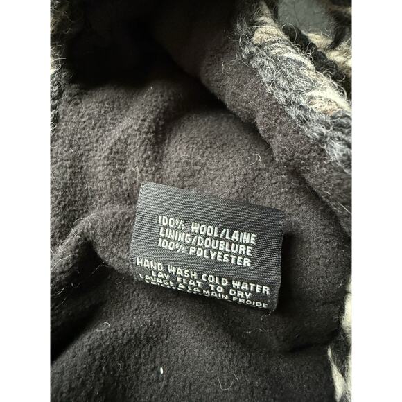 Everest Nepal 100% Wool Winter Sherpa Hat Knit Cap Fleece Lined Ski Earflaps - Picture 6 of 7